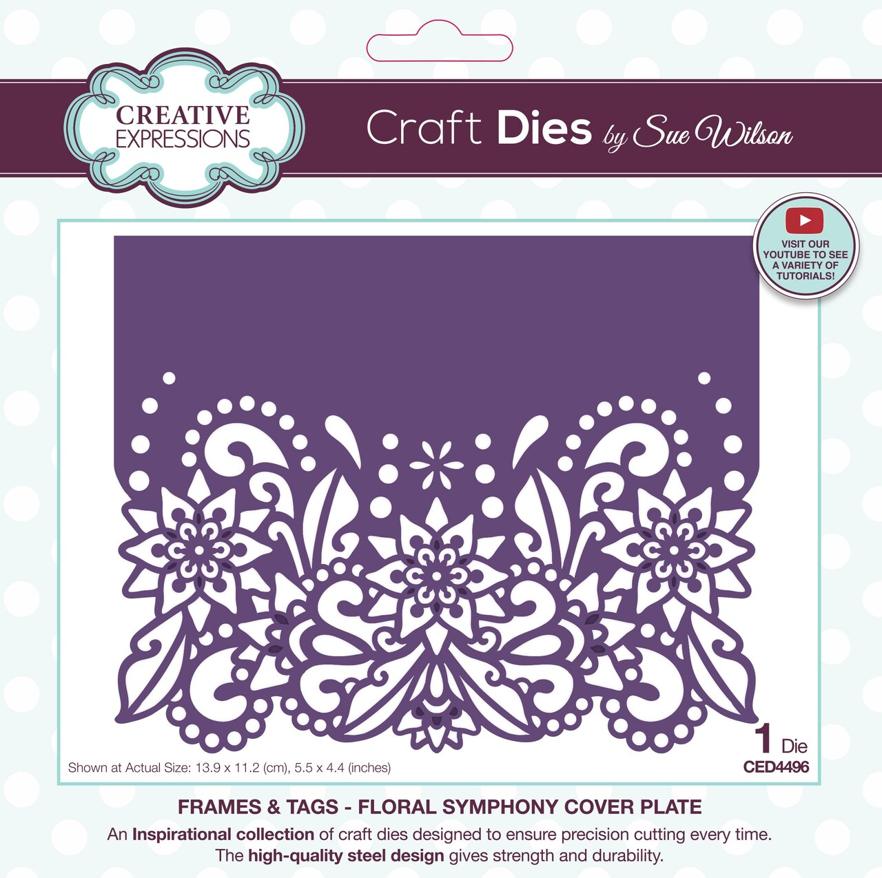 Creative Expressions Craft Die By Sue Wilson-Frames & Tags Floral Symphony